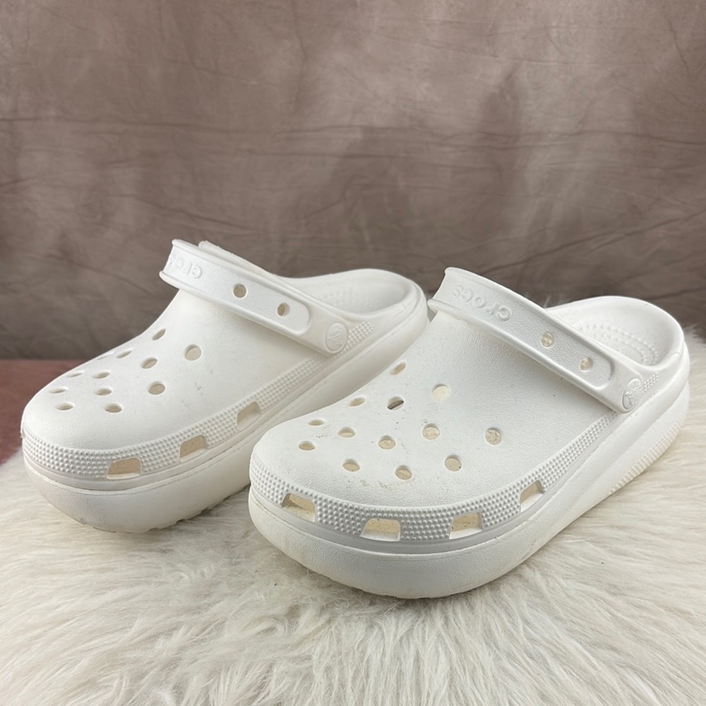 CROCS White Platforms